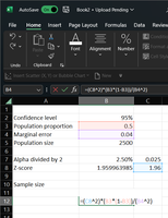 Sample Size Calculator With Excel - GeeksforGeeks