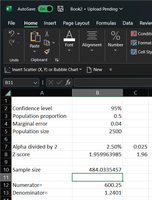 Sample Size Calculator With Excel - GeeksforGeeks