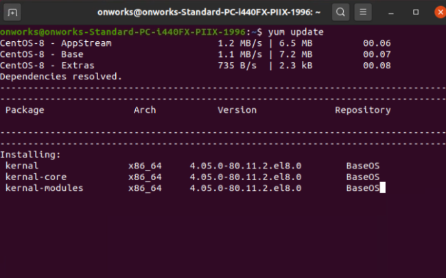 Updating Repositories using yum