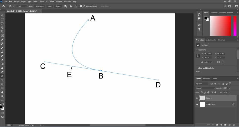 Combining-vector-path