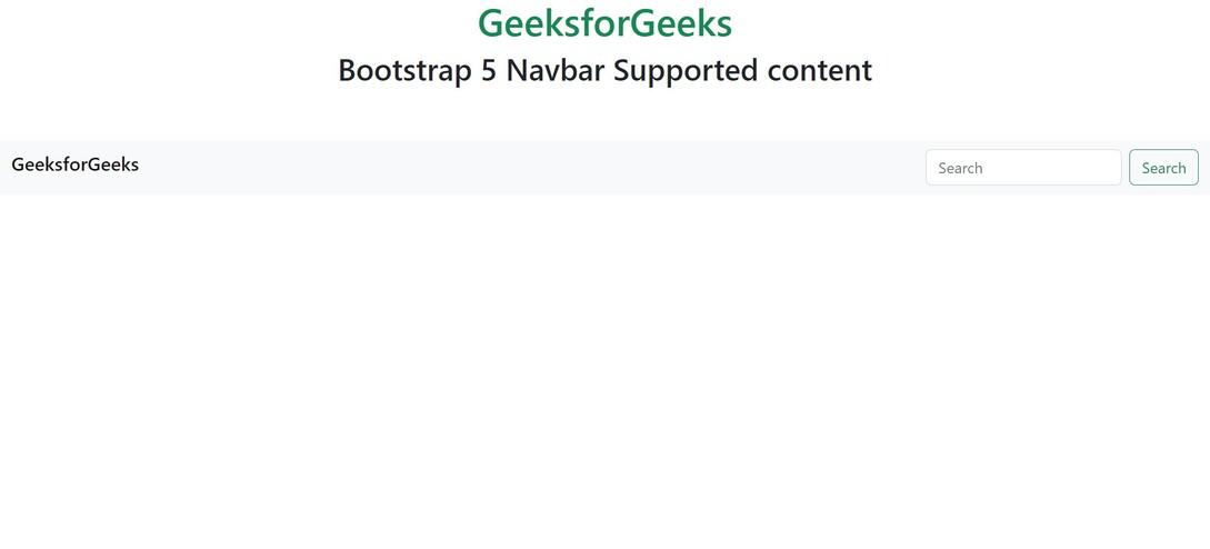 Bootstrap 5 Navbar Supported Content