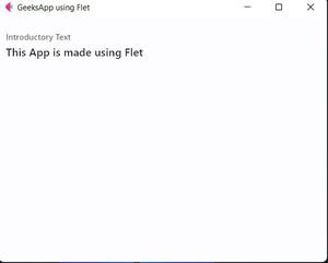 Building Flutter Apps In Python Geeksforgeeks