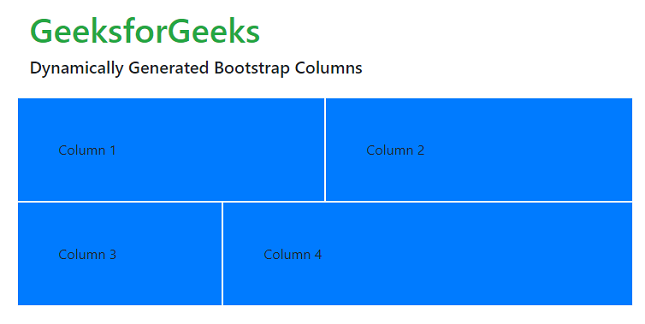  design the bootstrap columns dynamically in php