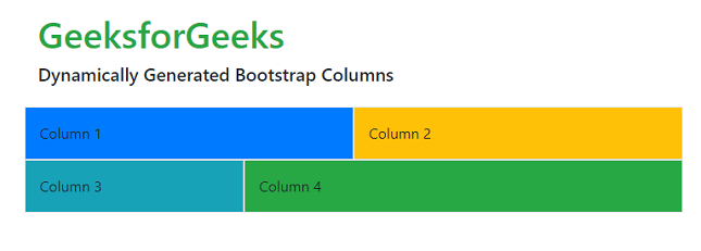  design the bootstrap columns dynamically in php