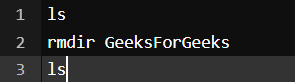 rmdir command in linux