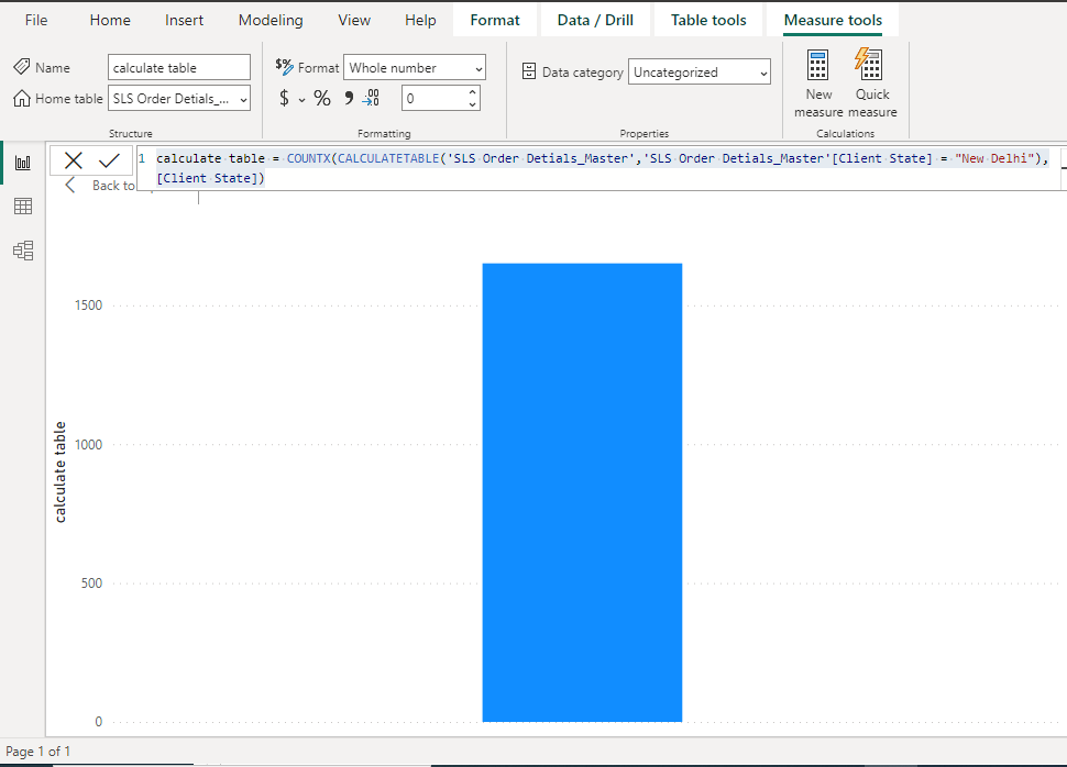 Calculatetable