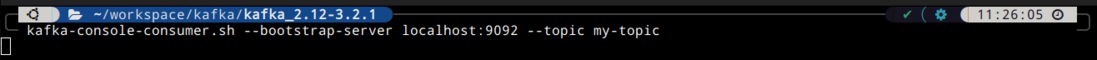 consuming from kafka topic "my-topic".