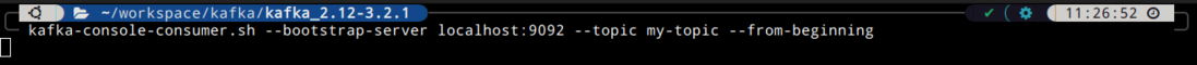 Consuming from kafka topic "my-topic" from beginning.