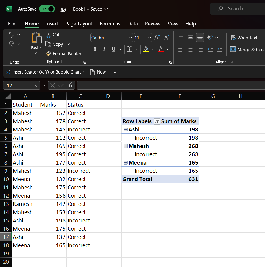 incorrect-marks-data-shown