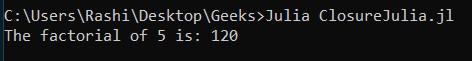 Closure Output 