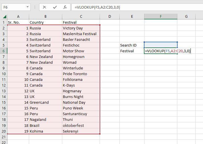 vlookup-function-applied