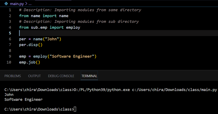 Import The Class Within The Same Directory - Python - Geeksforgeeks