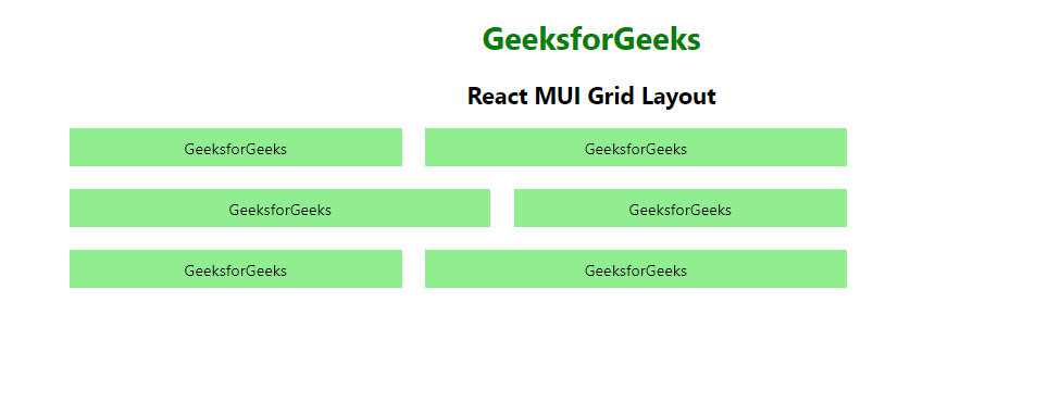 React MUI Fluid Grid Example - output