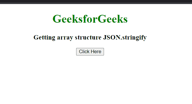 How to view array of a structure in JavaScript ?