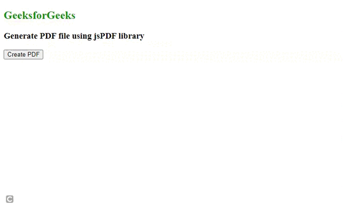 How To Generate Pdf File Using Jspdf Library ? - Geeksforgeeks