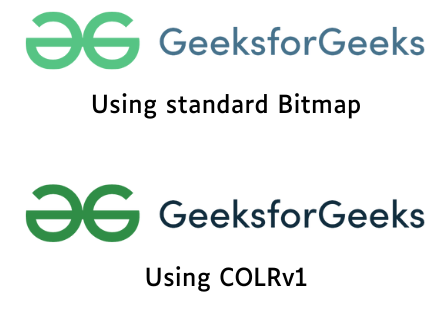 Image #1: Understanding the difference between Standard Bitmap & COLRv1