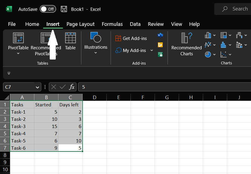 selecting-insert-option