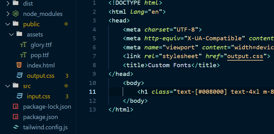 How to use font from local files globally in Tailwind CSS