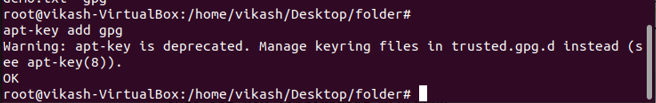 Adding GPG key