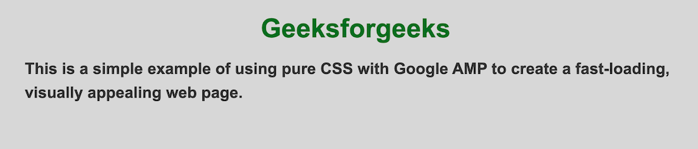 Pure CSS using Google AMP