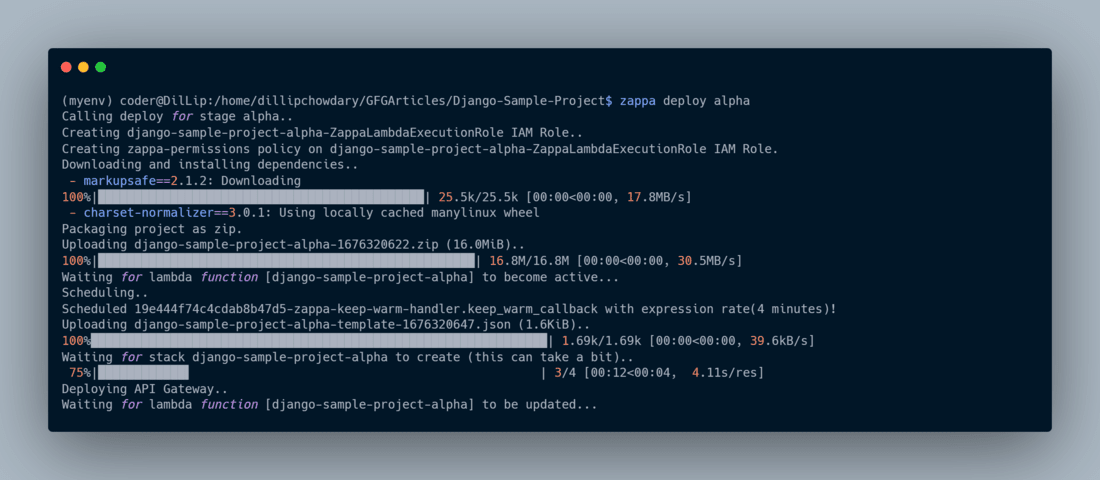 Deploy Django Application using Zappa