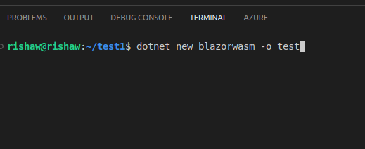 new blazor webassembly