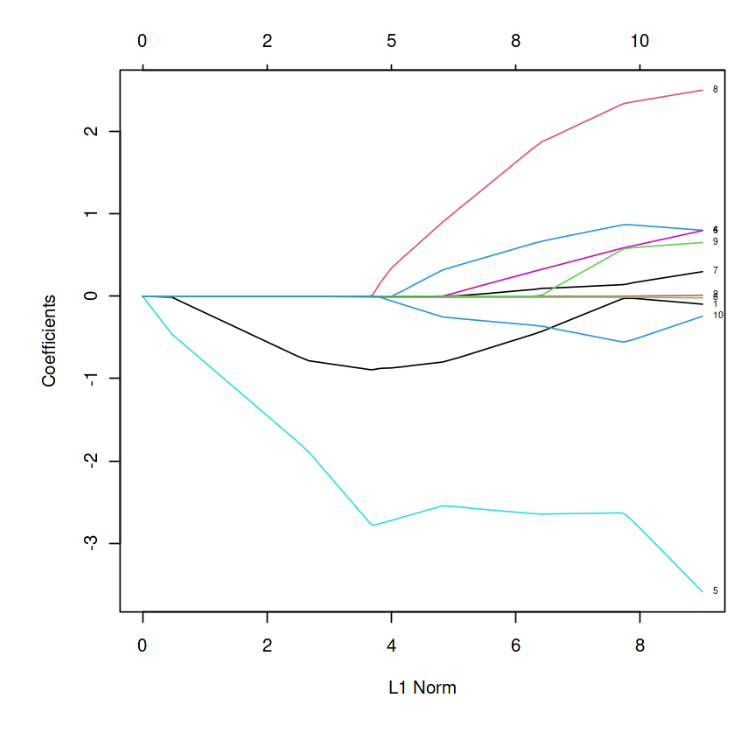 L1 Norm vs Estimated coefficients- Geeksforgeeks