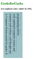 CSS text-emphasis-color Property - GeeksforGeeks
