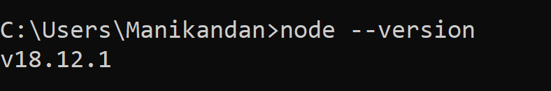 Node version