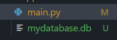 mydatabase.db databse created