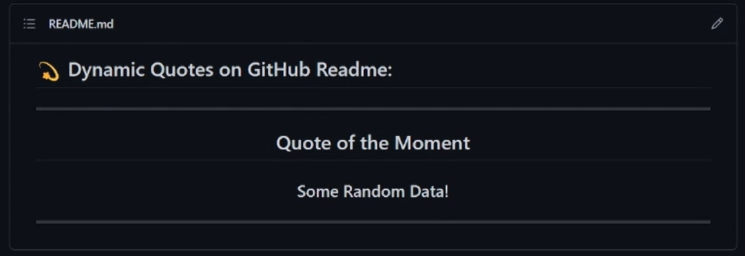 Dynamic Quotes on GitHub Readme