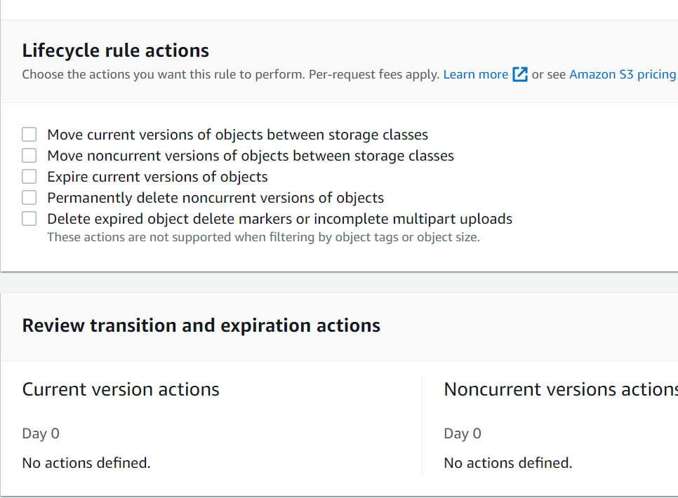 Selecting the required rules