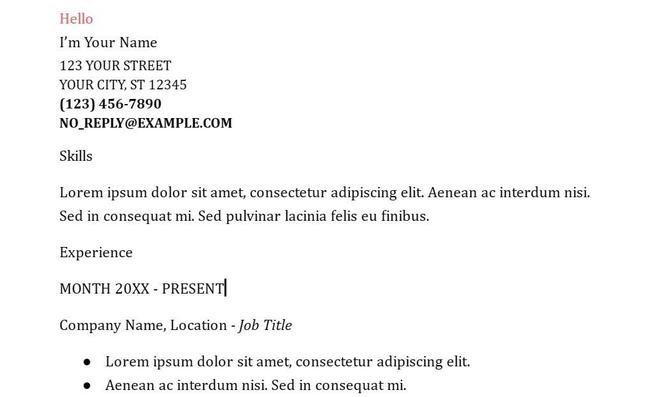 What s the Best Resume Font Size - 10 660 