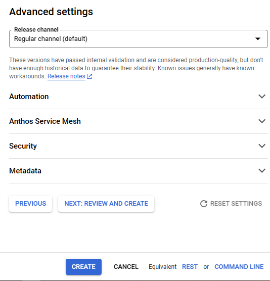 Configure Service mesh, Security & Metadata 