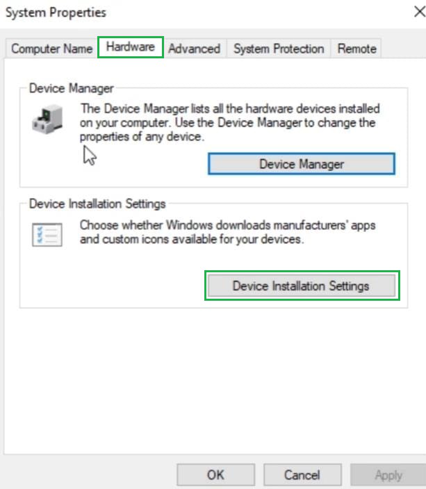 Disable the Keyboard in Windows 10 Using System Properties - step 2