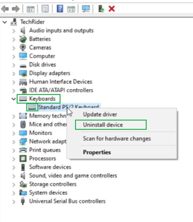 Disable the Keyboard in Windows 10 Using System Properties - step 4