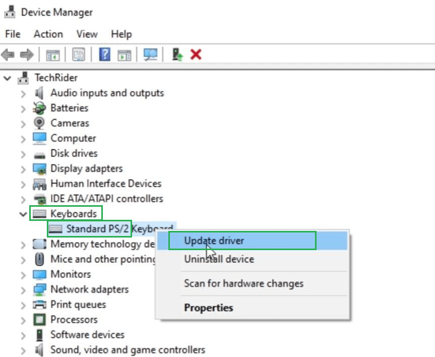 Disable the Keyboard in Windows 10 Using Device Manager - step 1