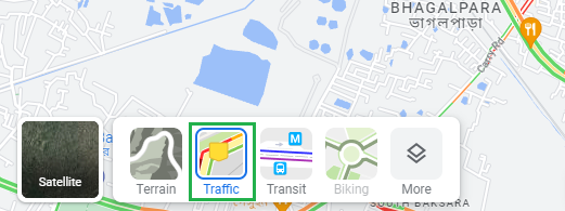 How To Check Traffic On Google Maps - On Web Browser - step 2