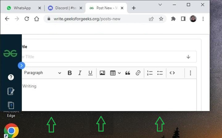 split the screen on Windows 10 - method 2 - step 2