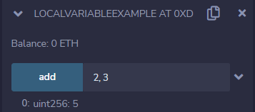 Output Local Variable 