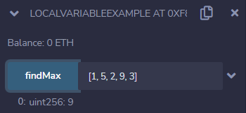 Output Local Variable 