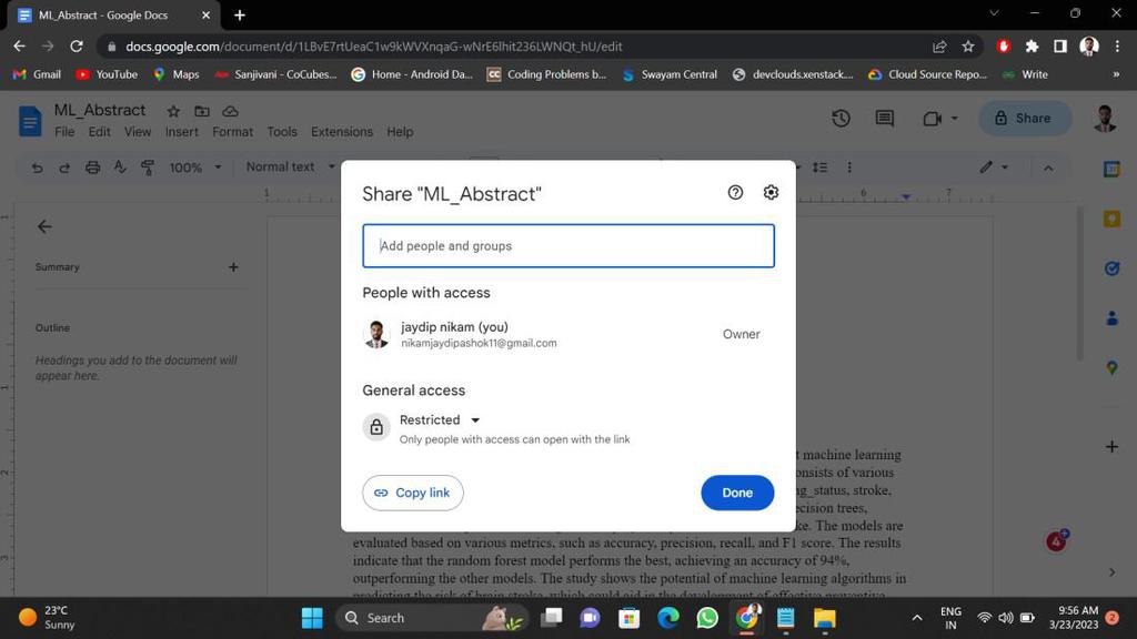 How to Create a Link for Any Document to Share It? - GeeksforGeeks