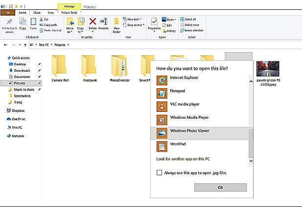 Set Windows Photo Viewer as Default in Windows 10 - step 5 - method 2