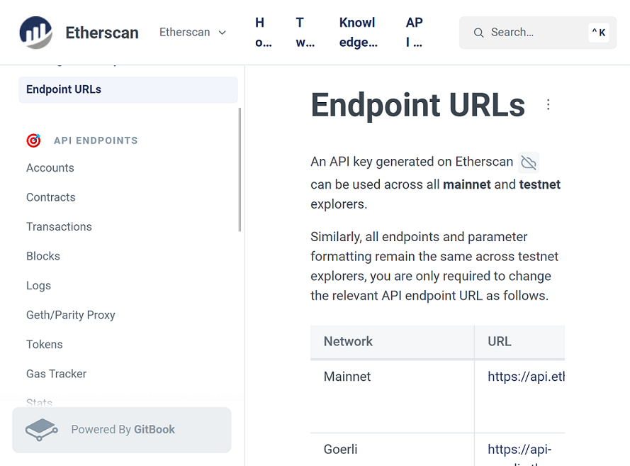 URL endpoint