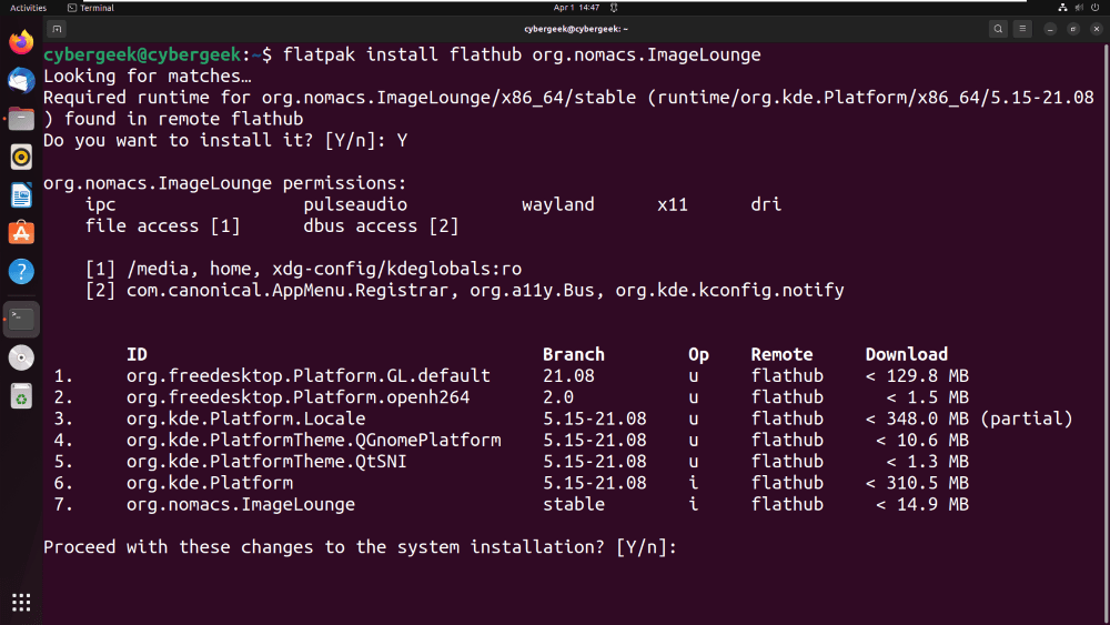 Installing Nomacs using Flatpak Manager