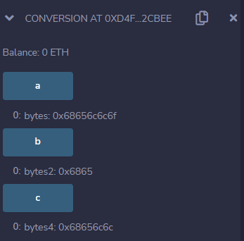 Conversion from bytes to bytesN