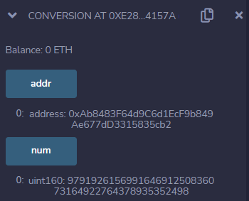 Conversion from address to uint160