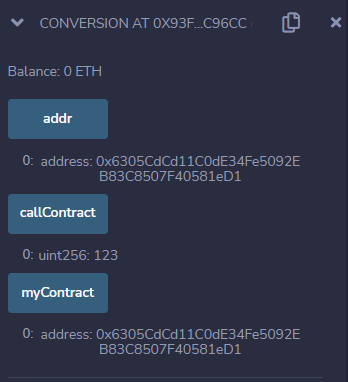 Conversion between Contract and address types