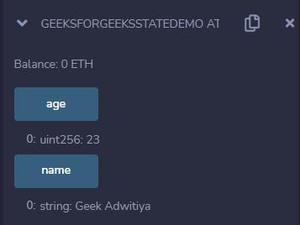 Solidity State Variables Geeksforgeeks