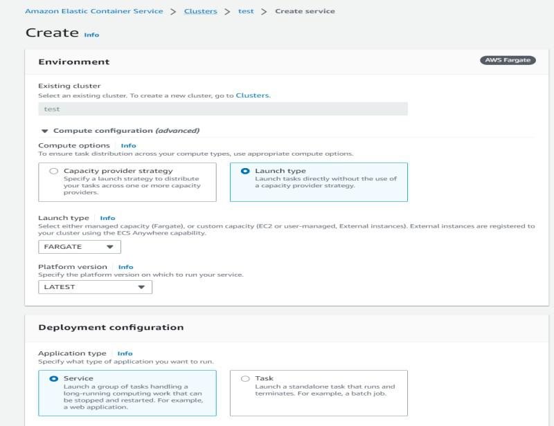 Create a Service in the ECS Cluster